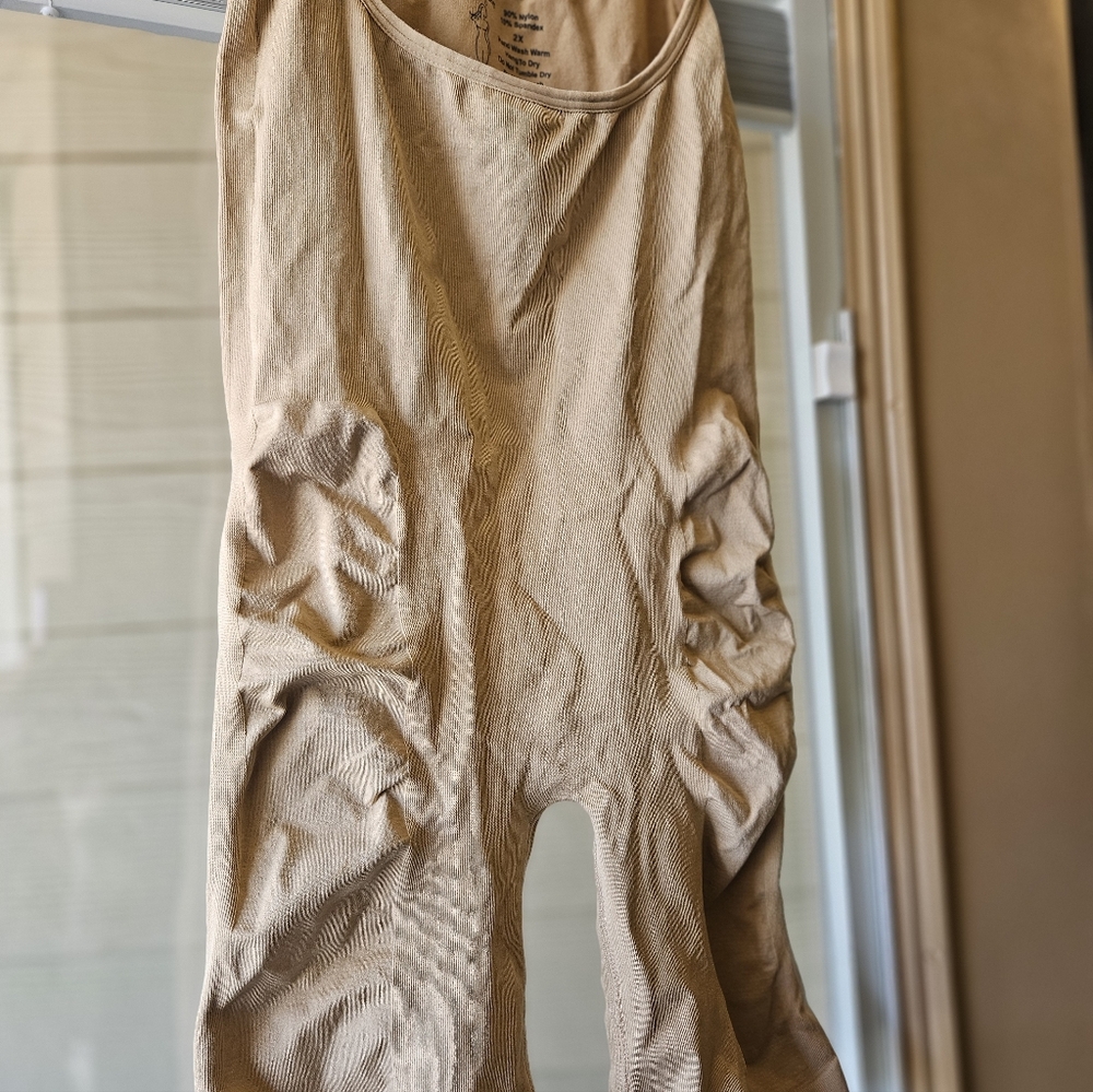 Neutral Heavenly  Shapewear Bodysuit - Beige. Size 2x